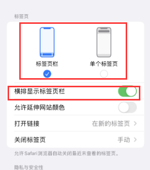 泉山iPhone授权维修分享Safari浏览器如何切换标签栏位置 